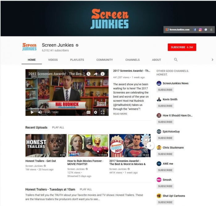 youtube channel examples