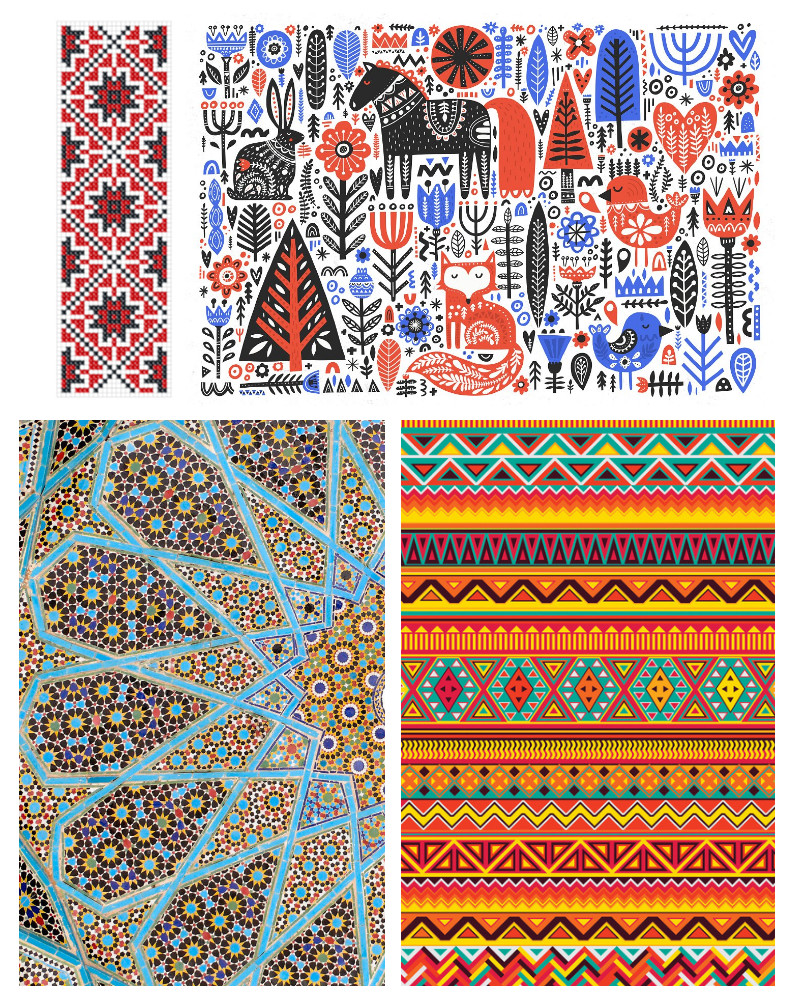 graphic design patterns - traditional patterns