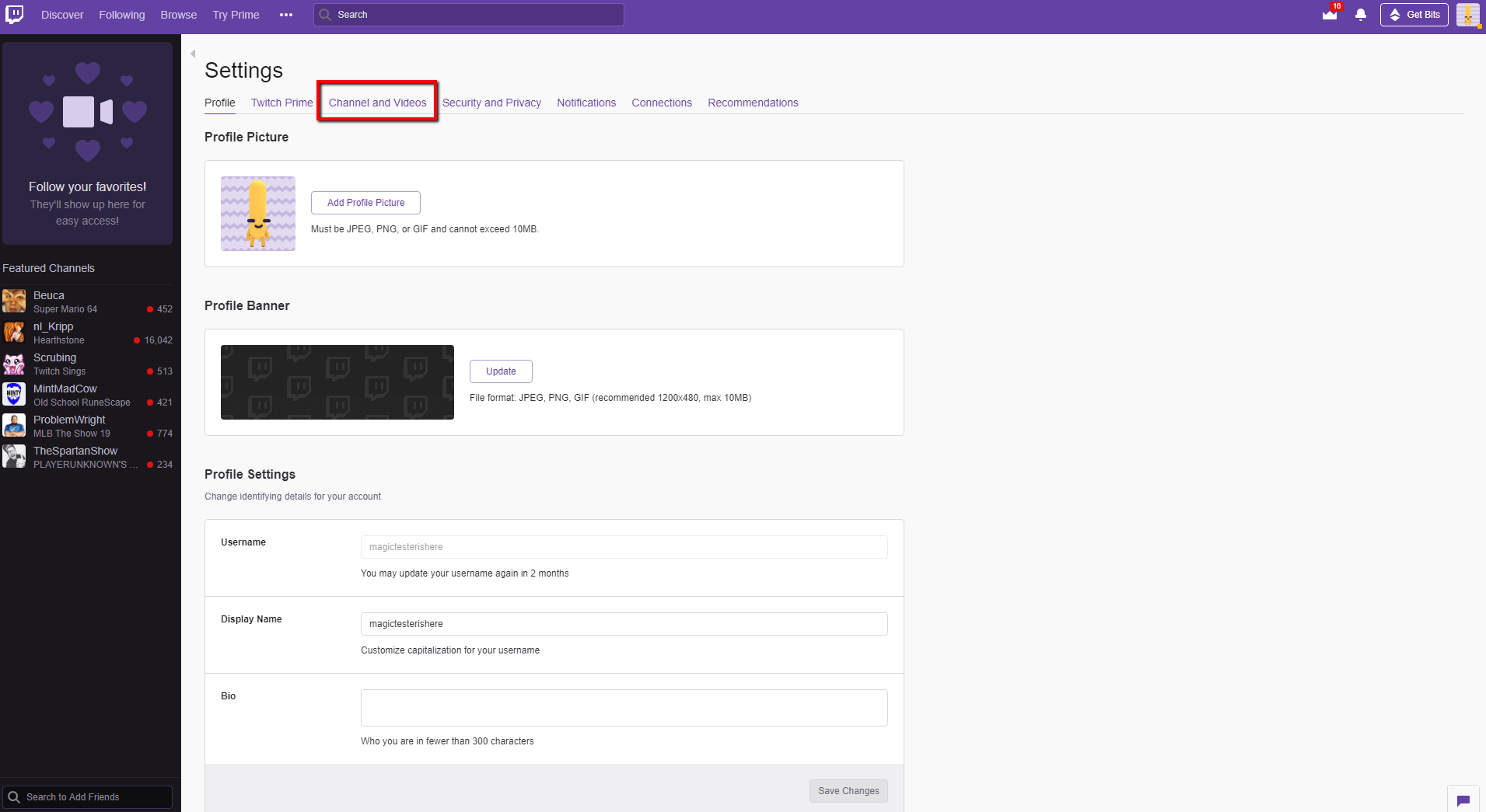 how to add a banner on twitch - step 2 how to add a banner on twitch - step 2