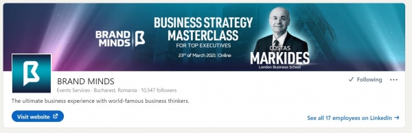 linkedin profile background brand minds