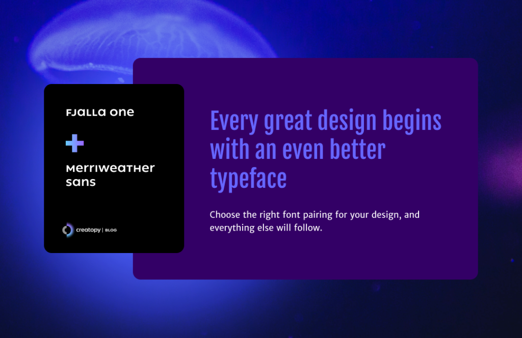 Fjalla One Merriweather font combination