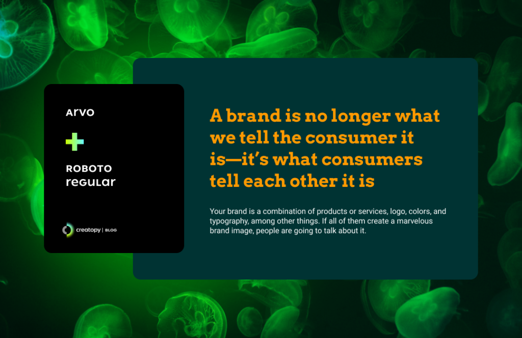 arvo and roboto font pairing